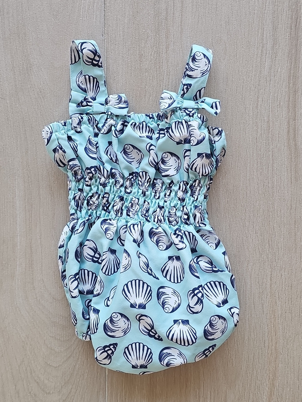 Rachel Riley Mint Shell-Print One-Piece Swimsuit